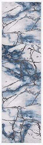 SAFAVIEH Craft Collection 2'3" x 8' Grey/Blue CFT877L Modern Abstract Non-Shedding Living Room Entryway Foyer Hallway Bedroom Runner Rug - color: Grey/Blue, size: 2'3" x 8' (Runner)