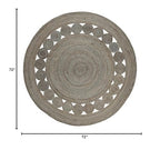 SAFAVIEH Area Rug 6' Round - Natural Fiber Collection - Grey, Handmade Jute, Boho Farmhouse Braided Design (NF364C) - color: Grey, size: 6' (Round)