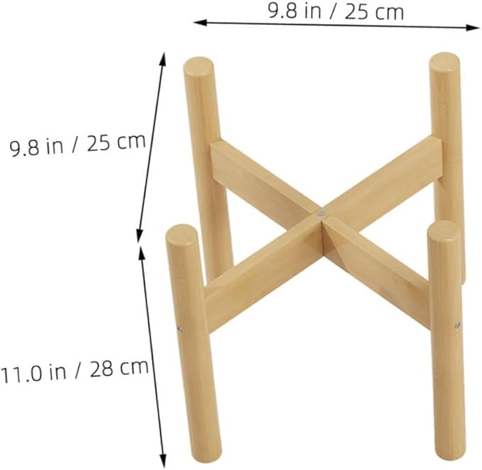 Bamboo Plant Pot Stand Indoor Plant Display Rack Boho Style Flower Pedestal
