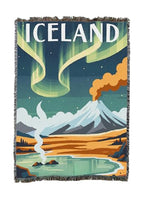 Pure Country Weavers Iceland Travel Blanket - Gift Tapestry Throw Woven from Cotton - Made in The USA (50X60) - color: Iceland Travel, size: 50X60