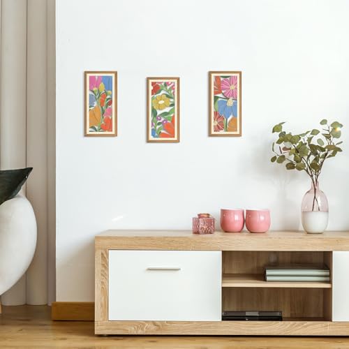 TOARTi 3Pcs Wooden Floral Wall Decor Boho Flower Wall Art Bohemian Flower Hanging Sign Minimalist Hibiscus Flowers Decor Tropical Floral Wall Decoration for Bedroom Living Room - color: Hibiscus Flowers Wooden Wall Art, size: 8"L x 16"W