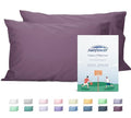 Sunflower Queen Pillowcases Set of 2, 100% Cotton Queen Size Pillow Cases 2, 20×30 inches Dark Purple, Soft and Breathable - color: Dark Purple, size: Queen (20"x30")