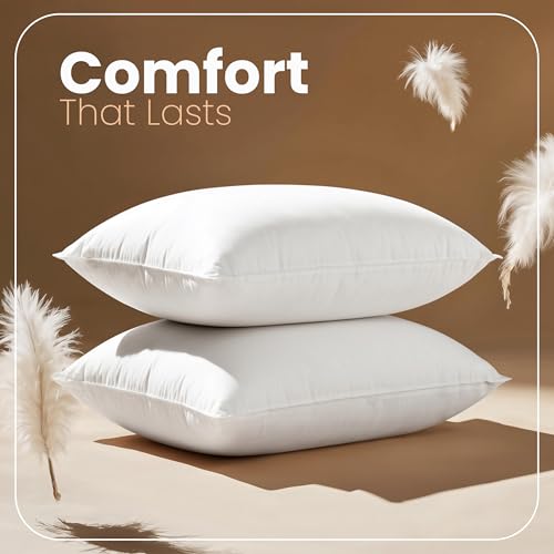 Utopia Bedding 16x24 Pillow Inserts, Set of 2, White – Indoor Decorative Throw Pillows for Bed, Sofa & Couch – Soft, Supportive & Fluffy Cushion Inserts - color: White, size: 16x24 Inch