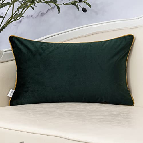 Yangest Green Throw Pillow Cover Wavy Cushion Cover Modern Zippered Rectangular Pillowcase for Sofa Couch Bedroom Living Room Home, 12x20 Inch - color: Green, size: 20" x 12" (Pack of 1)
