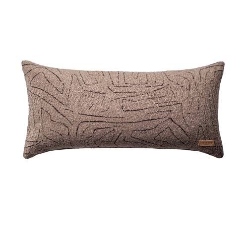 Throw Pillow Covers, Pack of 1 Woven Jacquard Cushion Covers for Sofas, Couches, Bed, Boho Home Decor, Cozy Soft and Comfortable Pillow Cases Bed, Amorf, Brown 14x28 Inch - color: Brown, size: 28" x 14" (Pack of 1)