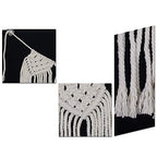 Macrame Woven Wall Hanging Tapestry Beige Curtain Fringe Tassel Garland Banner Boho Chic Home Decorative Interior Wall Decor Bohemian Ethnic Apartment Dorm Room Art Party Wedding Backdrop Decoration