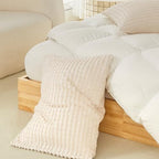 WARMDERN Beige Pillow Covers King Pillow Cases Soft Microfiber Pillow Cases Set of 6 Boho Textured Pillowcase with Envelope Closure(Beige, King, 6 Pack) - color: Beige, size: 20" x 36" (Pack of 6)