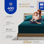 THREAD SPREAD 100% Cotton Pillow Cases Queen Size Set of 2 - Luxury 400 Thread Count Queen Pillow Cases (Teal), Soft Cooling Breathable Hotel Cotton Pillowcases, Fits Standard Pillows - color: Teal, size: Queen - Pack of 2