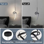 ADISUN Modern LED Pendant Light, Spiral Pendant Lights Kitchen Island, 4500K Neutral Light, Adjustable Height, Pendant Light Fixtures for Living Room Bedroom Hanging Light(Black) - color: Black-Neutral