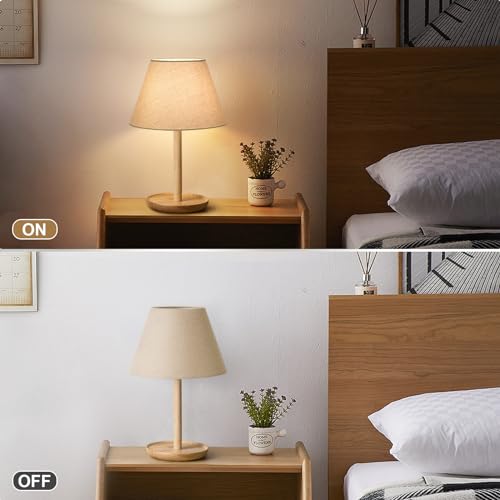 Seaside village Small Lamp Shades for Table Lamp, Natural Linen Lamp Shades Set of 2, 5.5" Top x 10" Bottom x 6.6" High, Brown Burlap Lampshade Replacement, Spider, Bulb Clip Adapters Included - color: Brown