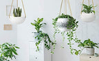 KiaoTime Ceramic Hanging Planter for Indoor Outdoor, Decorative Boho Flower Green Grass Plant Succulent Air Plants Hanging Plant Pots Holder