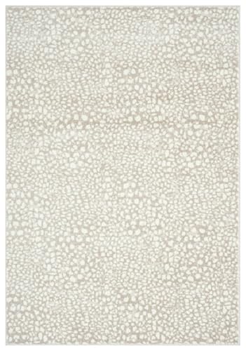 Abani White Cheetah Print Area Rug | 4' x 6' Beige Antelope/Leopard/Deer Animal Print Pattern |Carpet for Living Room, Bedroom, Office - color: Beige/Ivory, size: 4' x 6' (Rectangular)