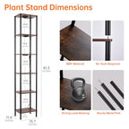 Bstrip Plant Stand Indoor with Grow Light, 81.3" Tall Indoor Plant Shelf, 6 Tier Flower Stand with Plant Light Full Spectrum, Metal Plant Holder with Light, lighted Plant Rack for Home, Corner, Patio