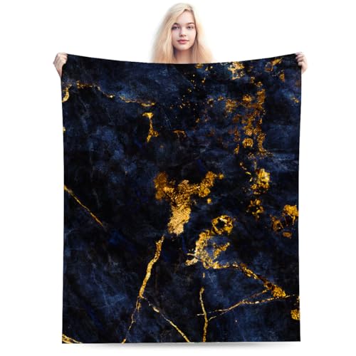 Black Marble Print Throw Blanket for Couch Chair Sofa Bed, Flannel Soft Abstract Modern Luxury Golden Stripe Seasonal Warm Cozy Botanical Blanket for Bedroom Living Room Car All Season 30"x 40" - color: Marble04, size: 30X40 inch