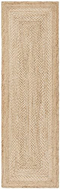 SAFAVIEH Natural Fiber Collection Runner Rug - 2'6" x 6', Natural & Ivory, Handmade Farmhouse Boho Coastal Rustic Jute, Ideal for High Traffic Areas in Living Room, Bedroom (NF885B) - size: 2'6" x 6' (Runner)