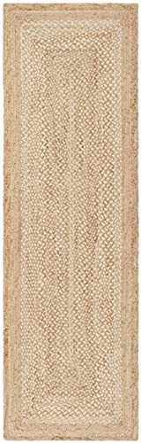 SAFAVIEH Natural Fiber Collection Runner Rug - 2'6" x 6', Natural & Ivory, Handmade Farmhouse Boho Coastal Rustic Jute, Ideal for High Traffic Areas in Living Room, Bedroom (NF885B) - size: 2'6" x 6' (Runner)