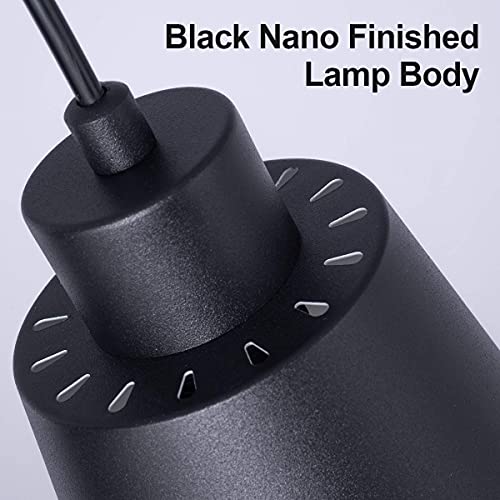 Modern Black Pendant Light Fixture 5.94'' (3-Pack) Mini 1-Light Pendant Lighting 3-Pack for Kitchen Island Industrial Hanging Pendant Light Cup Shade for Christmas Gift,Dining Room,Bar,E26,MAX60W - color: Mini Black 3-PACK
