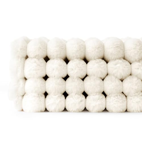 MIULEE Faux Fur Plush Decorative Throw Pillow Covers 20x20 Set of 4, Spring Modern Soft Fuzzy Striped Cushion Covers for Sofa Couch Bed Living Room Cozy Home Decor,Cream White - color: Cream White, size: 20" x 20" (Pack of 4)