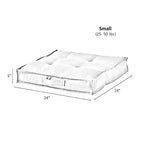 South Pine Porch Mila Square Tufted Pillow Style Dog Bed, Cobalt, Small (24" x 24") - color: Cobalt, size: Small (24" x 24")