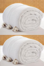 Muslin Blanket - Pure 100% Turkish Cotton Airy Soft Light Versatile Gauze Throw Blanket for Bed, Couch, Sofa (White, Queen XL Size (95" x 95" inch)) - color: White, size: Queen XL Size ( 95" x 95" inch )