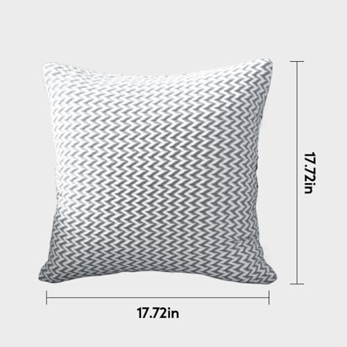 Two-Tone Textured Pillow Covers Decorative Throw Cushion Case Soft Home Sofa Accent Pillowcase with Hidden Zipper - color: Light Gray