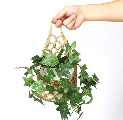2 Packs Hanging Planters for Indoor Plants up to 6 in., Wall Plant Holder | Plant Hanger Indoor, Wall Planters for Indoor Plants, Hanging Plant (2PK, for 6 inch Pot) - color: Jute X 2pc
