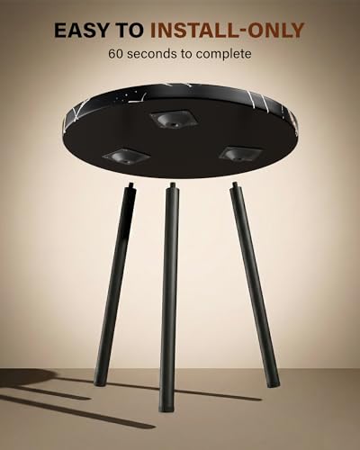 Plant Stand Indoor Tall: Corner Wood Plant Stand 2 Pack Mid Century Modern Decor - Small Round Plant Table for Indoor Plants - Outdoor Plant Holder for Patio Living Room Office (Black Marble) - color: Black Marble, size: 14"&20"