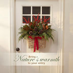 Set of 2 White Wicker Hanging Baskets for Front Door, Mail, Flowers & Organizing - color: White Water Hyacinth