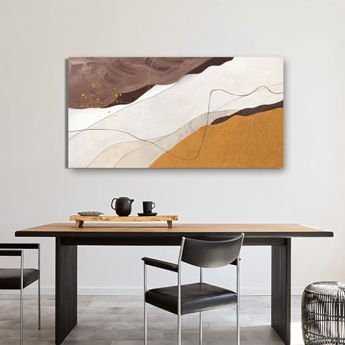 Canvas Wall Art Decor Abstract Canvas Art Wall Decor Abstract White Wall Art Prints Modern Minimalist Wall Art Decorations Brown Artwork for Walls Bedroom Office Kitchen Wall Decor 20" X 40" - color: XY-V, size: 40"L x 20"W