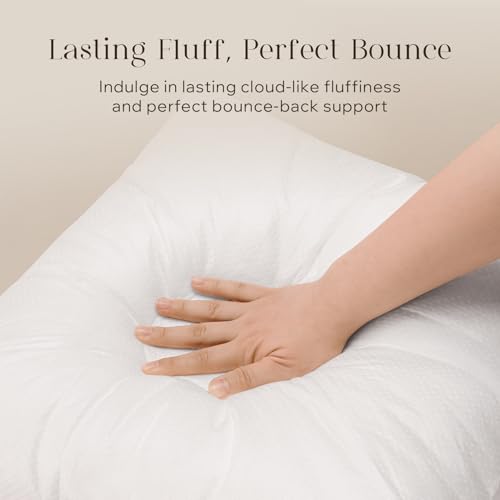 Phantoscope Pillow Inserts, Hypoallergenic 100% Virgin Fiber Square Form Microfiber Throw Pillow Inserts, Couch Bed Pillows 45x45 cm, 18x18 Inch (Pack of 4) - size: 18x18 Inch