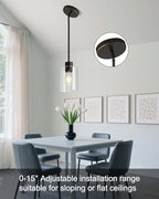 Brown and Gold Pendant Lights Kitchen Island - Clear Glass Pendant Light Fixture Multiple Stems Rods 3 Units 12 Inch 3 Units 4 Inch (1 Pack Brown and Gold Downrod) - color: Brown and Gold 1PK