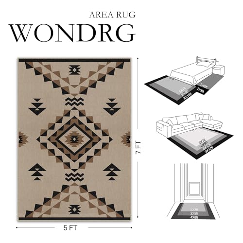2.6x8 Easy Jute Runner Rug Washable Brown Boho Hallway Outdoor Rug for Patio Lightweight Non Slip No Sheding Carpet Entryway Bathroom Backyard Porch Kitchen - color: Boho | Brown, size: 2.6'x8'
