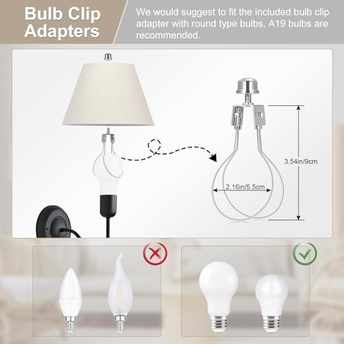 Small Lamp Shades Set of 2, Beige with Silver Thread Lamp Shade, 5.5" Top x 10" Bottom x 6.6" High, Glitter Linen Lamp Shades for Table Lamps Bedside Lamps, Spider, Bulb Clip Adapters Included - color: Beige with Silver Thread