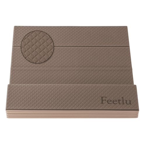 Foldable Yoga Exercise Mat, 6mm/8mm/10mm/12mm Thickness, 72 x 24 Inch - Lightweight, Anti-Slip, and Easy to Store for Yoga, Pilates, Home Workouts, and Floor Exercises - color: Coffee, size: 24" x 72" x 1/4"