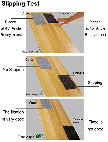 Non Slip Rug Pad Grippers - 3x5 Ft, 1/8" Thick, (Felt + Rubber) Double Layers Area Carpet Mat Tap, Provides Protection and Cushioning for Hardwood or Tile Floors - size: 3'X5', style: Felt + Rubber- 1/8" Thick