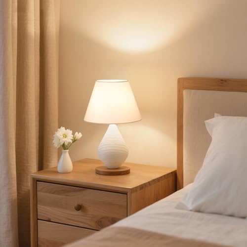 Small Lamp Shades Set of 2, 5.5" Top x 10" Bottom x 6.6" High, Small White Lamp Shades for Table Lamps, Fabric Lampshade Replacement for Bedside Lamp, Wall Sconces, Spider, Clip on Adapters Included - color: White