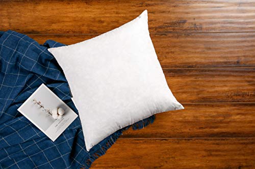JA COMFORTS 28×28 Premium Goose Down Feather Throw Pillow Inserts(Set of 1)-5% Down Filling,High Filling Weight,250 TC Cotton Cover, Square, White - style: 28×28 (1 Pack)