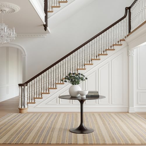 Dash & Albert Marn Striped Handmade Jute Rug, 2' X 3', Sand Striped Pattern - color: Marn Sand, size: 2'6" x 8' (Runner)