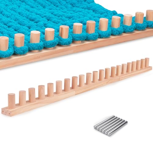 LITURTOO 41" Chunky Blanket Loom - Loom for DIY Throw Blankets, Adjustable Size Hand Knitting Yarn Chunky,No Needles Required,Beginner Friendly Yarn Craft - size: 41"