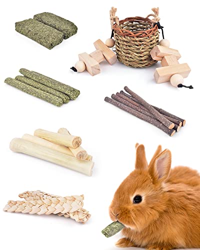 Bissap Rabbit Chew Toys, Natural Seagrass Hanging Basket Chews Water Plant Woven Bunny Chewing Treats for Guinea Pigs Chinchillas Hamsters Rats and Other Small Pets Teeth Grinding Toy - style: Classic