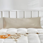 WARMDERN Waffle Weave Pillowcases Body Size 1 Pack Pillow Cases Soft Microfiber Pillow Case Covers Set of 2 Boho Woven Textured Pillowcase with Envelope Closure(Khaki, Body, 20x54 Inches) - color: Khaki-waffle Weave, size: 20" x 54" (Pack of 1)