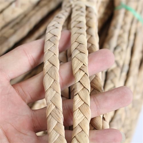 Czsycdsf 10 Meter 3 Strand Fiber Natural Corn Husk Braid Weave Braid Materials, Rattan Weave Material Basket Weaving Reed Weaving Supplies Rope for Crafts, DIY Projects and Repair Supplies, 1cm Width - size: 10 Meters (32.8 feet)
