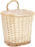 Wall Hanging Basket, Woven Wicker Plant Basket for Door Porch Garden Farmhouse Kitchen