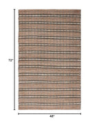 SAFAVIEH Natural Fiber Collection Accent Rug - 4' x 6', Olive & Natural, Handmade Boho Stripe Farmhouse Rustic Jute & Cotton Jute, Ideal for High Traffic Areas in Foyer, Living Room, Bedroom (NFB656X) - color: Olive/Natural, size: 4' x 6' (Rectangular)