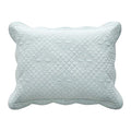 Sage Garden Luxury Pure Cotton Quilted Standard Pillow Sham 20" x 26" By Calla Angel, Light Aqua, Standard - color: Light Aqua, size: Standard