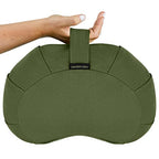 Retrospec Sedona Zafu Meditation Cushion Filled w/Buckwheat Hulls - Yoga Pillow for Meditation Practices - Machine Washable 100% Cotton Cover & Durable Carry Handle; Crescent, Basil (Pack of 4) - color: Basil, size: 1 Count (Pack of 4)