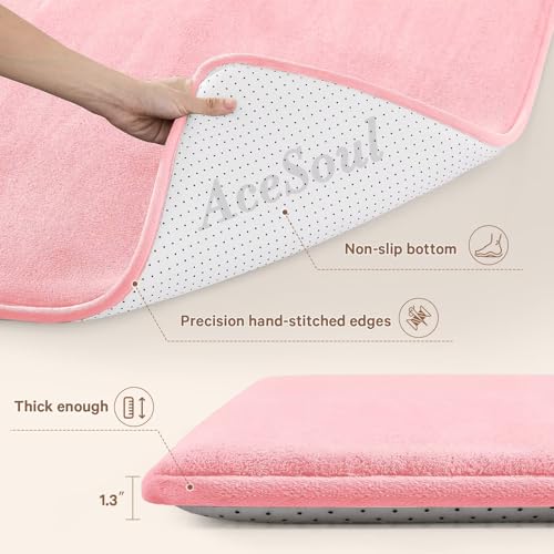 Baby Play Mat for Floor,Ultra Thick Elastic Foam 50"x50" Playmat Tummy Time Muscle Crawling Exercise Activity Cushion Gym Mat Nursery Playroom Area Kids Rug for Babies, Toddlers,Infants,Pink - color: Pink, size: 50"x50"