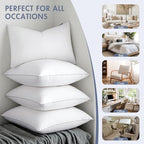 MIULEE 20x26 Pillow Inserts (Set of 2) -Decorative Throw Pillow with 100% Cotton Cover Rectangle for Sofa Couch - size: 20x26 Inch