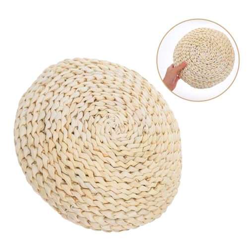 SOLUSTRE Natural Cotton Filling Meditation Cushion Yoga Mat Straw Braid Seat Pad Boho Pillow Decorative Cushion