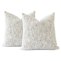 Textured Neutral Throw Pillow Covers 18x18 Inch Set of 2 Soft Woven Chenille Accent Boho Farmhouse Decorative Couch Pillow Covers for Modern Home Decor Bed Sofa Living Room - size: 18" x 18" (Pack of 2)